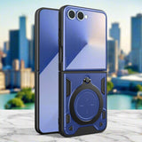 Samsung Galaxy Z Flip 7 Shockproof Rugged Rotating Ring Protective Cover - Blue - Noco