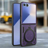 Samsung Galaxy Z Flip 7 Shockproof Rugged Rotating Ring Protective Cover - Purple - Noco