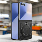 Samsung Galaxy Z Flip 7 Shockproof Rugged Rotating Ring Protective Cover - Black - Noco
