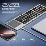 DUX DUCIS OK Flip Series Tri-fold Wireless Keyboard with Touchpad and Stand - GKK