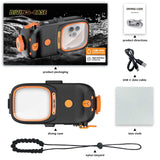 RedPepper Diving Case – 15m Waterproof Bluetooth Camera Protective Case - Black and Orange - RedPepper