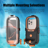RedPepper Diving Case – 15m Waterproof Bluetooth Camera Protective Case - Black and Orange - RedPepper