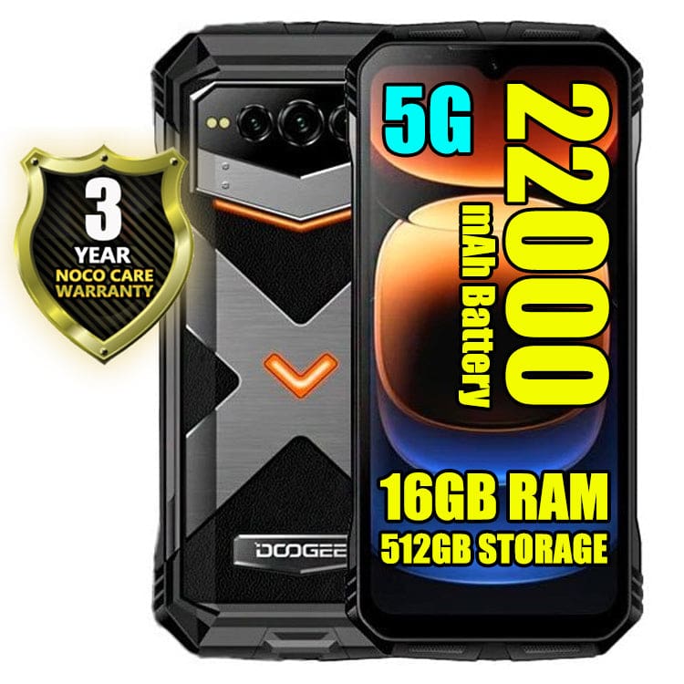 Doogee V Max Plus 5G Rugged 3YR WTY 22000mAh Battery,200MP Samsung