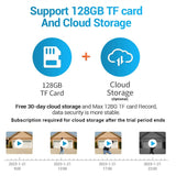 ESCAM G24 WiFi 3MP Solar/Battery Pan/Tilt Outdoor Security Camera 9000mAh Battery - security ESCam