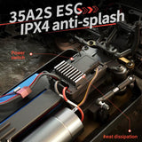 JJRC Q146B RC 4WD Alloy Chassis Pickup Up to 40km/h 390 Carbon brush magnetic motor Metal parts LED Lights 7.4V Battery - Radio Control JJRC