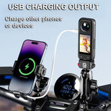 Kewig M33A Motorcycle Phone Mount with 15W Wireless Charging Anti-Theft & Shock Absorption - NOCO