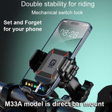 Kewig M33A Motorcycle Phone Mount with 15W Wireless Charging Anti-Theft & Shock Absorption - NOCO