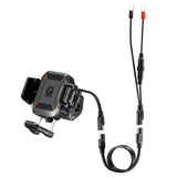 Kewig M33A Motorcycle Phone Mount with 15W Wireless Charging Anti-Theft & Shock Absorption - NOCO