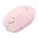 MKESPN Tri-Mode Bluetooth/RF Wireless Optical Mouse USB 2.4G RF Dongle or Bluetooth 3/5.2 Connection - Pink - Gaming iMice