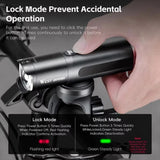 WEST BIKING 800 Lumen Rechargeable Bicycle Headlight with 6 Modes Rotatable Lens & Power Reminder - West Biking
