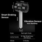 WEST BIKING SM2 Smart Brake Sensing Bike Tail Light | 180° Wide Angle LED | Digital Battery Display - West Biking