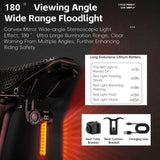 WEST BIKING SM2 Smart Brake Sensing Bike Tail Light | 180° Wide Angle LED | Digital Battery Display - West Biking