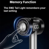 WEST BIKING SM2 Smart Brake Sensing Bike Tail Light | 180° Wide Angle LED | Digital Battery Display - West Biking