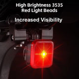 WEST BIKING SQ1 Rechargeable Waterproof Bike Taillight | High-Brightness | Seat Mount - West Biking