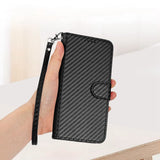Oppo A60 Carbon Fibre Texture Wallet Flip Cover Card Holder Bank Note Slot Lanyard Noco