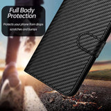 Oppo A60 Carbon Fibre Texture Wallet Flip Cover Card Holder Bank Note Slot Lanyard Noco