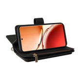 Oppo Reno12 F 4G / Reno12 F 5G Multi-Function 15 Card Slot Wallet Flip Cover Zip Pocket - Noco