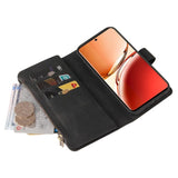 Oppo Reno12 F 4G / Reno12 F 5G Multi-Function 15 Card Slot Wallet Flip Cover Zip Pocket - Noco