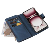 Oppo Reno12 Multi-Function 15 Card Slot Wallet Flip Cover Zip Pocket - Noco