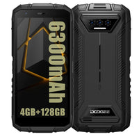 Doogee S41 Plus Rugged Phone 4GB + 128GB 5.5in HD Screen 6300mAh Battery NFC - Black