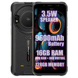 Ulefone Power Armor 16s Rugged Phone 122dB Speaker 50MP Camera 8GB + 128GB 9600mA Battery 5.93’ Display Android 13 - Ulefone