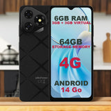Ulefone Note 19 4G Phone 3GB RAM ( + 3GB virtual RAM) + 64GB Storage 6.56’’ Display 5000mAh Battery - Black - Ulefone