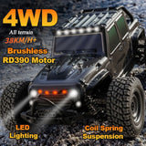 JJRC RC Q132C 4WD Off Roader Up to 38km/h 390 Brushless Motor Metal parts LED Lights - JJRC