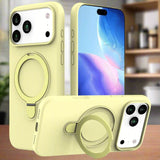 iPhone 17 Pro Silicone MagSafe Rear Cover With Ring Stand - Lemon - RedPepper