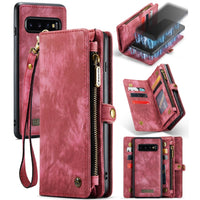 Samsung Galaxy S10+ CaseMe 008 2-In-1 Wallet with Detachable Cover, 8 Card Slots + Zip Pocket