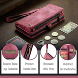 Samsung Galaxy A56 5G CaseMe 008 2-In-1 Wallet with Detachable Cover 8 Card Slots + Zip Pocket - CaseMe