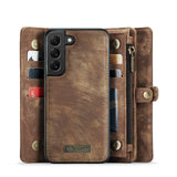 Samsung Galaxy S22 5G CaseMe 008 2-In-1 Wallet with Detachable Cover 8 Card Slots + Zip Pocket - CaseMe