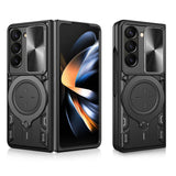 Samsung Galaxy Z FOLD 7 Sliding Camera Cover Protective Case with Ring/Stand - Black - Noco
