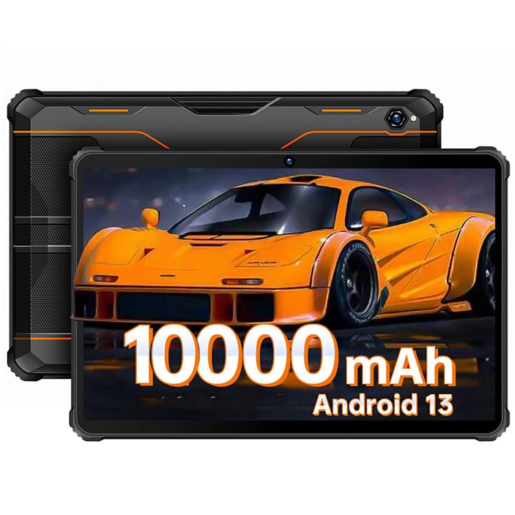 OUKITEL RT6 10.1in Tablet Android 13 8GB RAM 256GB ROM Orange