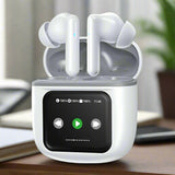 WeKome S12 Wireless Earphones with Smart Screen Charging Case Auto Connect - White - WEKOME