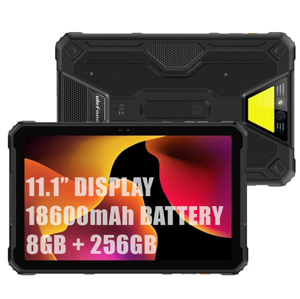 Ulefone Armor Pad 2 4G 8GB + 256GB RUGGED Tablet 18600mA Battery 11’ 2K Screen - Black