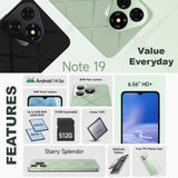 Ulefone Note 19 4G Phone 3GB RAM ( + 3GB virtual RAM) + 64GB Storage 6.56’’ Display 5000mAh Battery - Ulefone