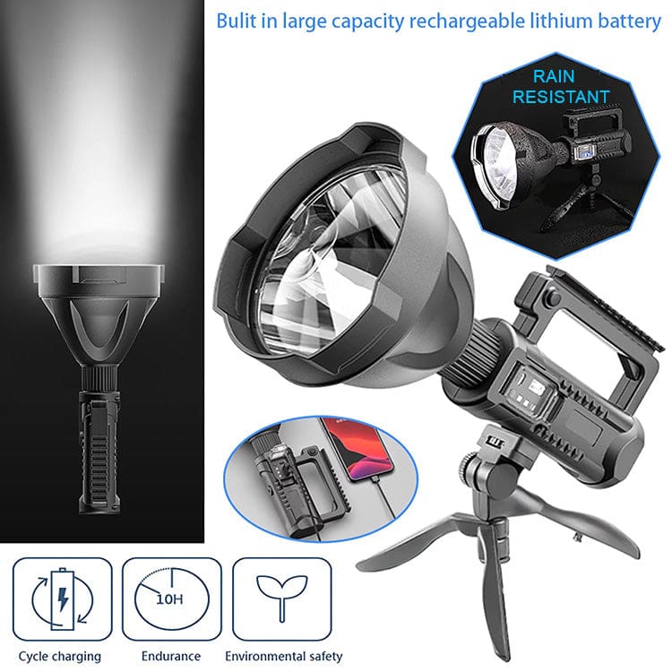 W590 10W P50 LED Hunting Spotlight Rechargeable Torch Powerbank 8000mA