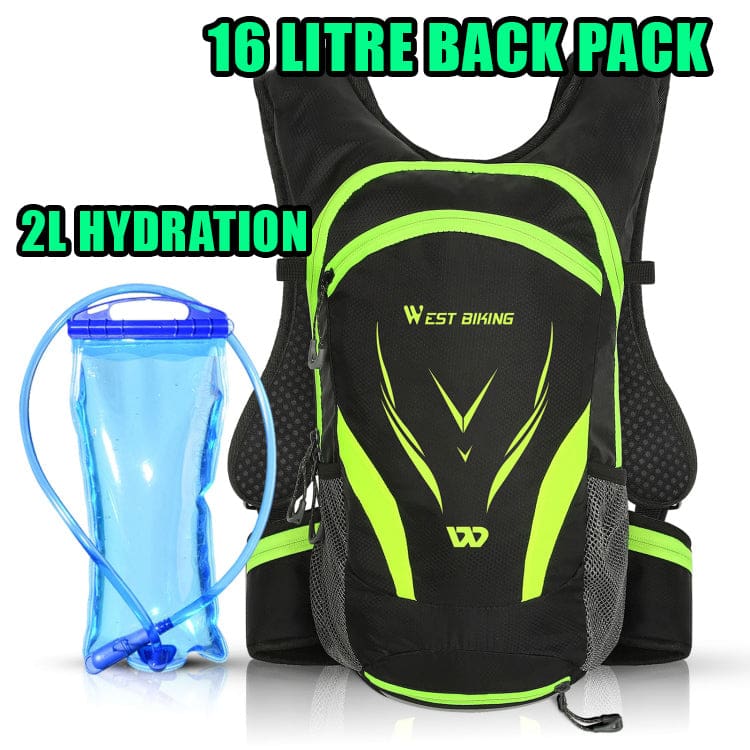 WB 16L Lightweight Backpack with 2L Hydration Bladder Helmet Mesh Noco