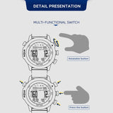 NORTH EDGE AQUA 100m Scuba Dive Watch - Dive Functions Altimeter Barometer & Luminous Compass - North Edge