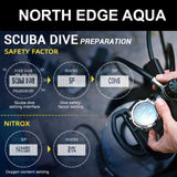 NORTH EDGE AQUA 100m Scuba Dive Watch - Dive Functions Altimeter Barometer & Luminous Compass - North Edge
