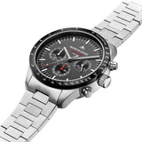NORTH EDGE LONGWINGS Solar Charging Sports Watch | 50M Water-Resistant | Men’s Stainless Steel - North Edge
