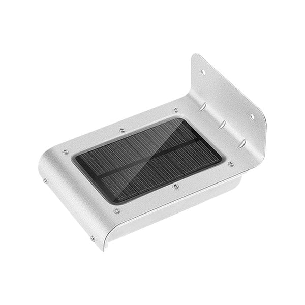 Aluminium 16 LED Solar Powered Wall Light with Sensor Dual Lighting Modes Fit and Forget - solar light Noco
