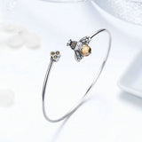 V Jewellery - Bee Life S925 Sterling Silver Open Bracelet - Jewelry Noco