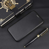Carbon Shell Flip Phone Cover/Wallet - For Apple iPhone XS Max - acc Noco