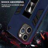 Shockproof Rugged Protective Cover with Metal Patch / Fold Out Stand for Apple iPhone 12 Mini - acc Noco