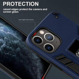 Shockproof Rugged Protective Cover with Metal Patch / Fold Out Stand for Apple iPhone 12 Mini - acc Noco