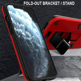 Shockproof Rugged Protective Cover with Metal Patch / Fold Out Stand for Apple iPhone 12 Mini - acc Noco