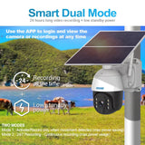 ESCAM QF624 WI-FI 3MP SOLAR POWERED 24/7 Pan/Tilt Outdoor Security Camera App Control, - security ESCam