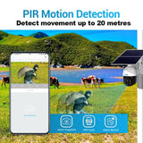 ESCAM QF624 WI-FI 3MP SOLAR POWERED 24/7 Pan/Tilt Outdoor Security Camera App Control, - security ESCam