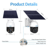 ESCAM QF624 WI-FI 3MP SOLAR POWERED 24/7 Pan/Tilt Outdoor Security Camera App Control, - security ESCam